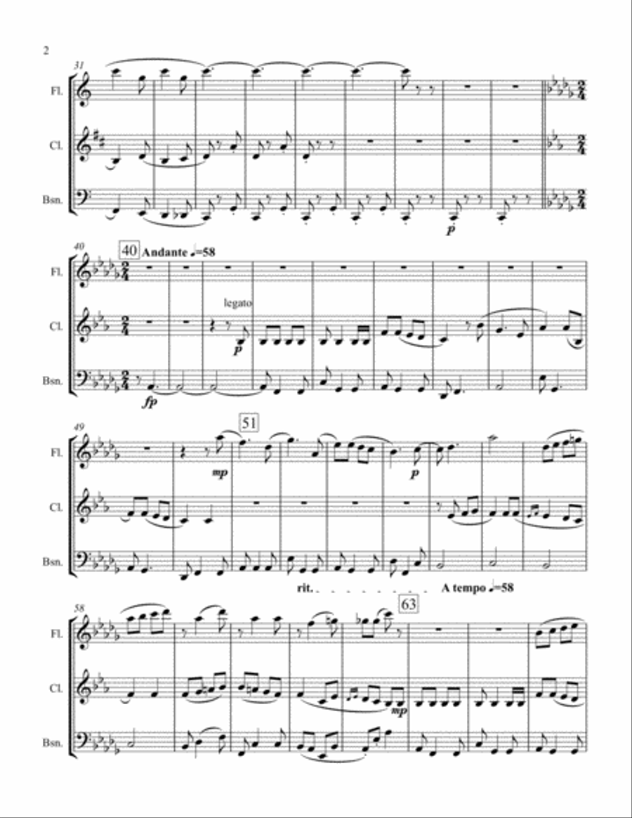 Scenes from La Bohéme for WW Trio Woodwind Trio scores gallery preview page 2