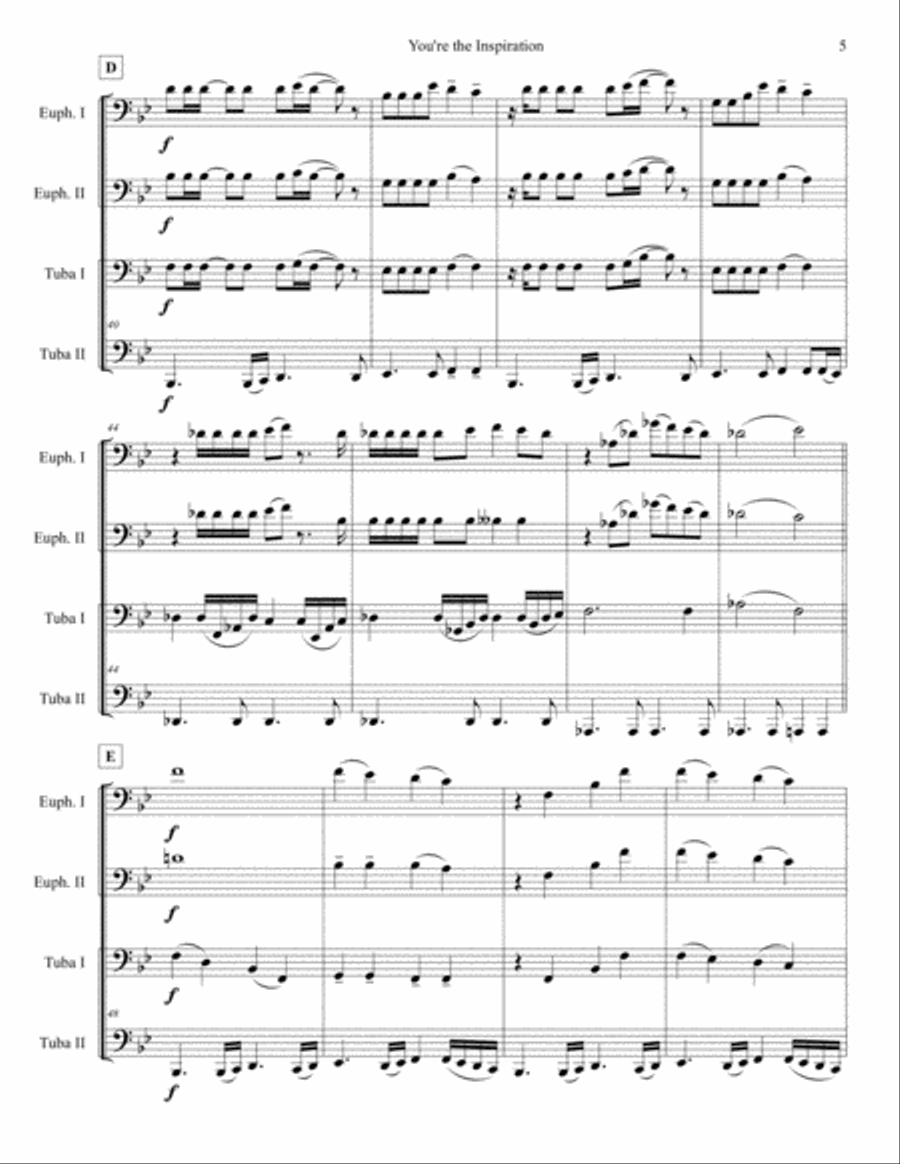 You're The Inspiration Brass Ensemble scores gallery preview page 5