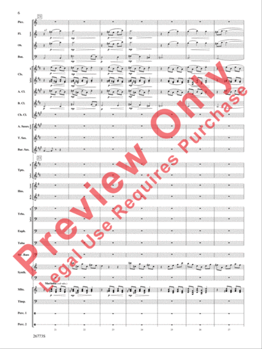 Shannon Falls (Movement 2 from Sea to Sky) Concert Band scores gallery preview page 7