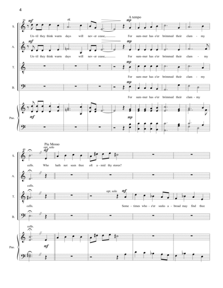 Ode to Autumn (SATB) image number null
