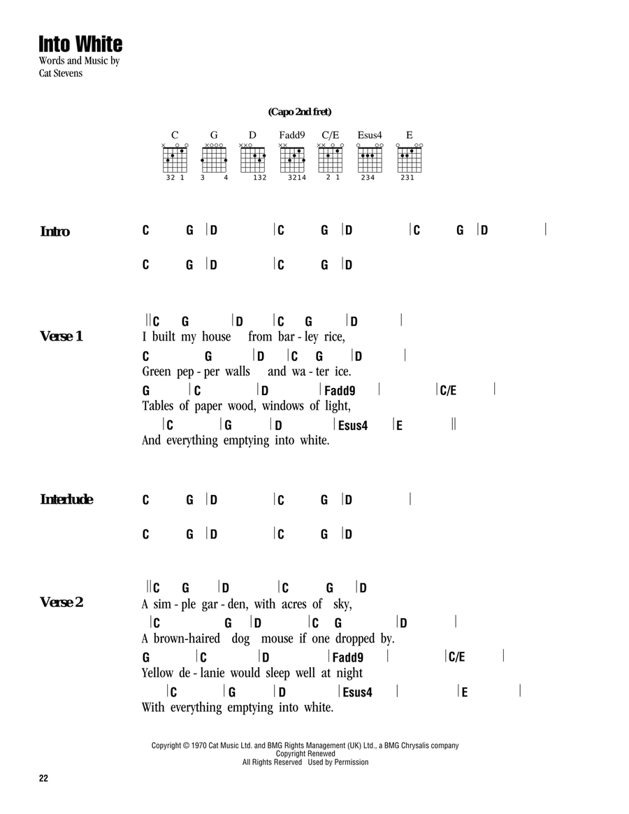 Into White Acoustic Guitar scores gallery preview page 1