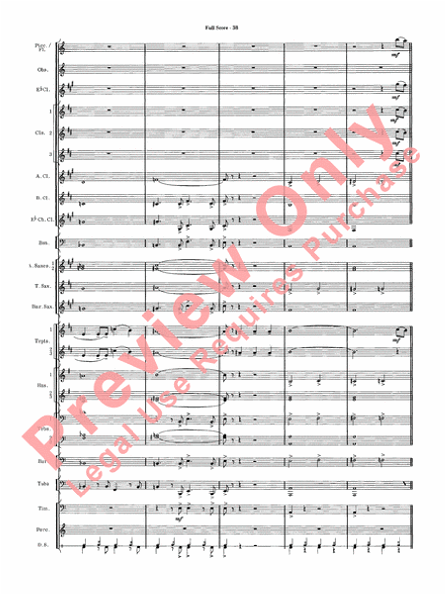 James Bond Suite James Bond Suite Concert Band scores gallery preview page 40