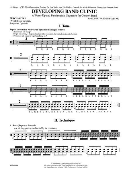 Developing Band Clinic (A Warm-Up and Fundamental Sequence for Concert Band): 2nd Percussion