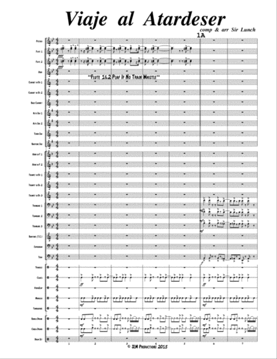 Viaje al Atardeser Concert Band scores gallery preview page 1