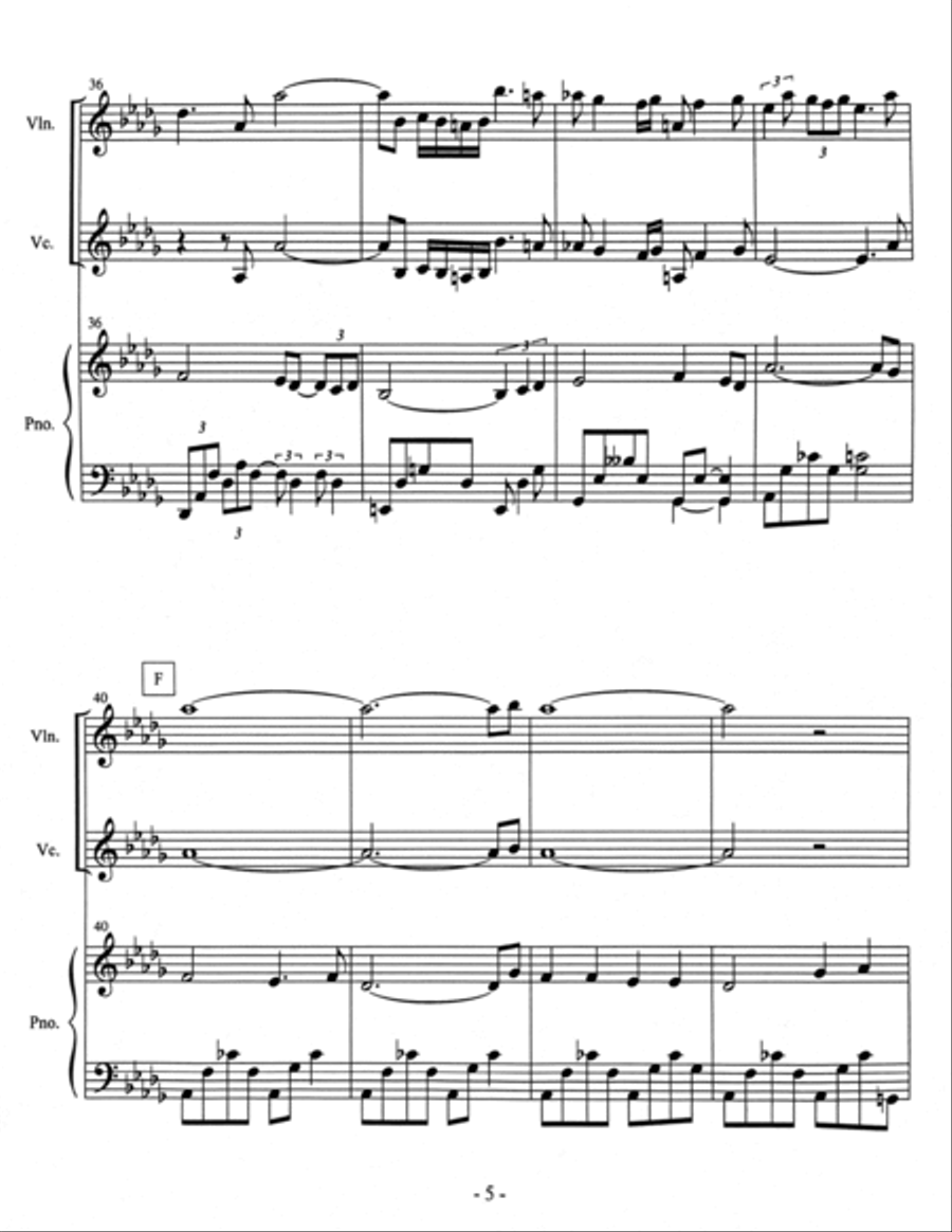 Vern's Turn (Trio version) Piano Trio scores gallery preview page 5