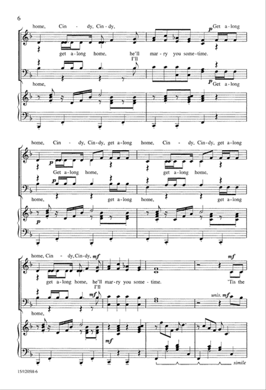 American Folk Rhapsody 4-Part scores gallery preview page 6