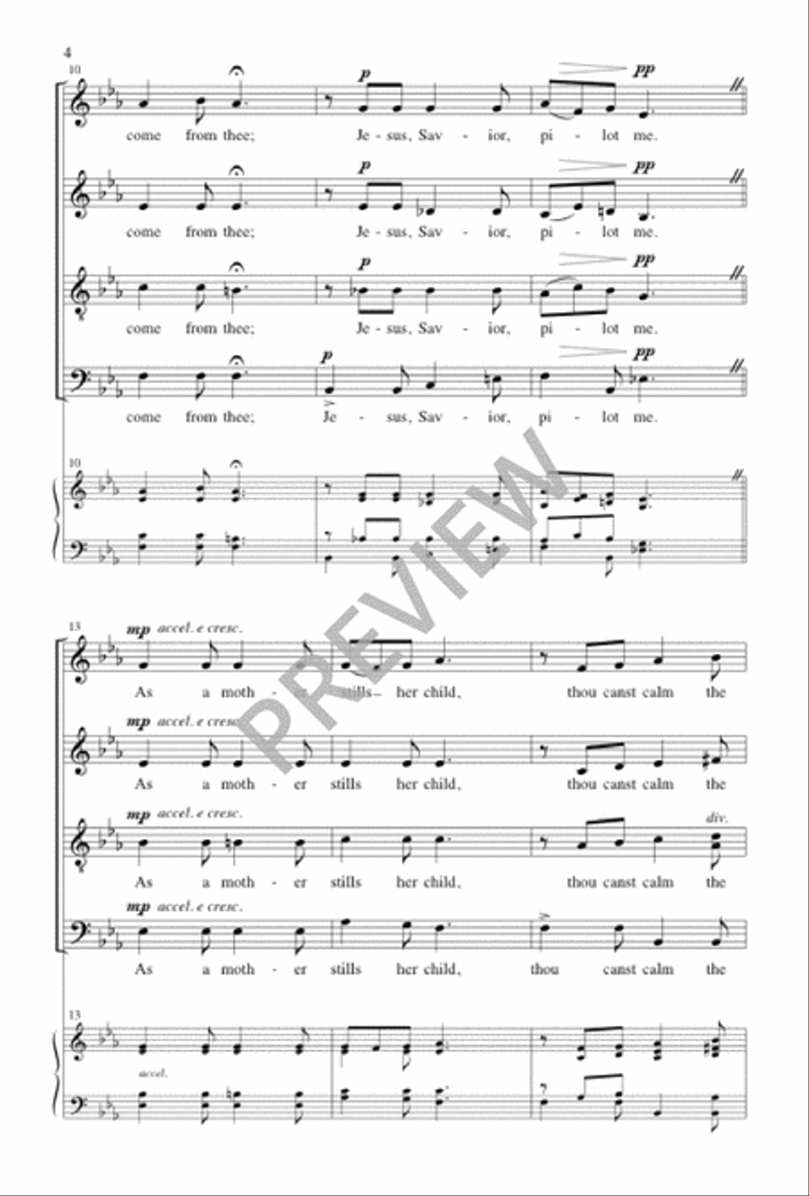 Jesus, Savior, Pilot Me 4-Part scores gallery preview page 5