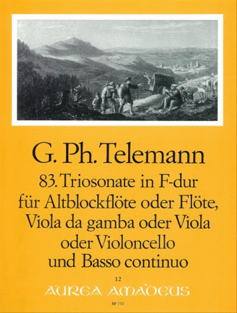 83. Trio sonata F major TWV 42:F3 Flute scores gallery preview page 1