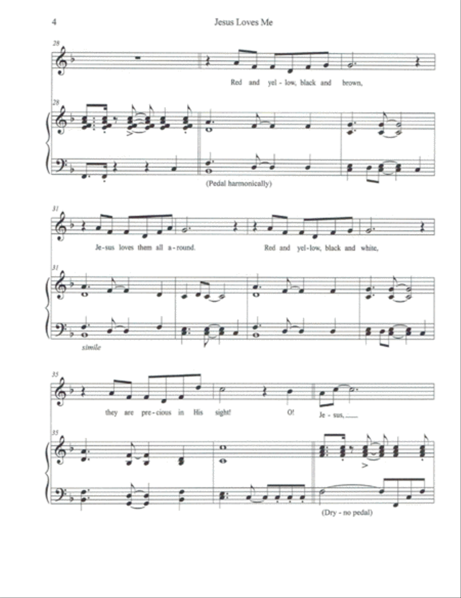 Jesus Loves Me Voice scores gallery preview page 4