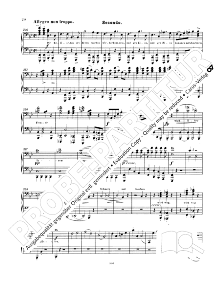Ein Deutsches Requiem (German Requiem) Piano Duet scores gallery preview page 29