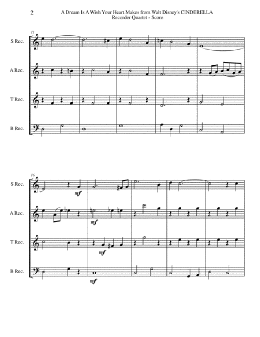 A Dream Is A Wish Your Heart Makes Small Ensemble scores gallery preview page 2