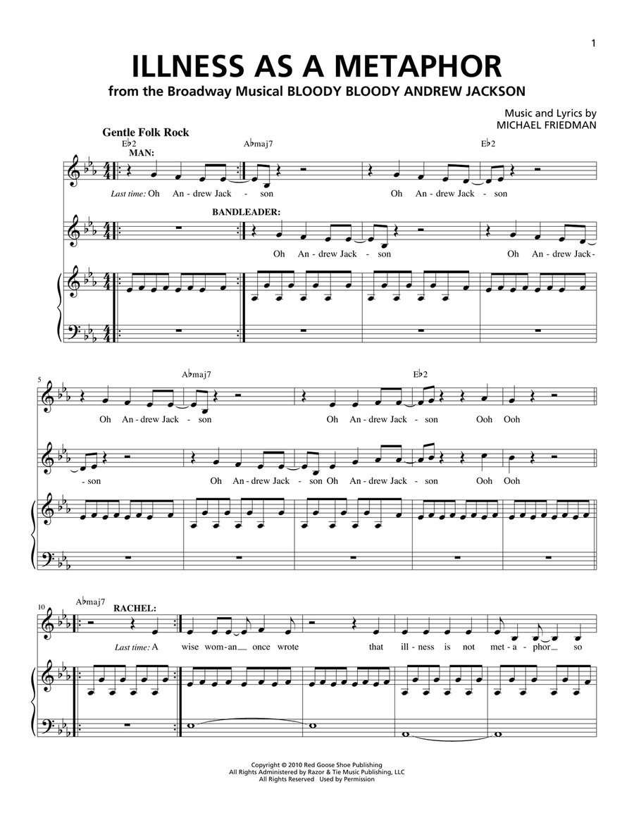 Illness As A Metaphor Voice scores gallery preview page 1