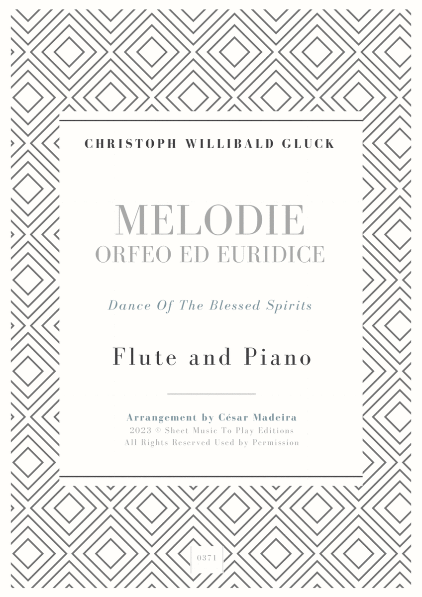 Melodie from Orfeo ed Euridice - Flute and Piano (Full Score) image number null