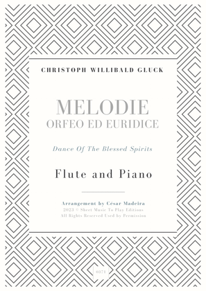 Melodie from Orfeo ed Euridice - Flute and Piano (Full Score)