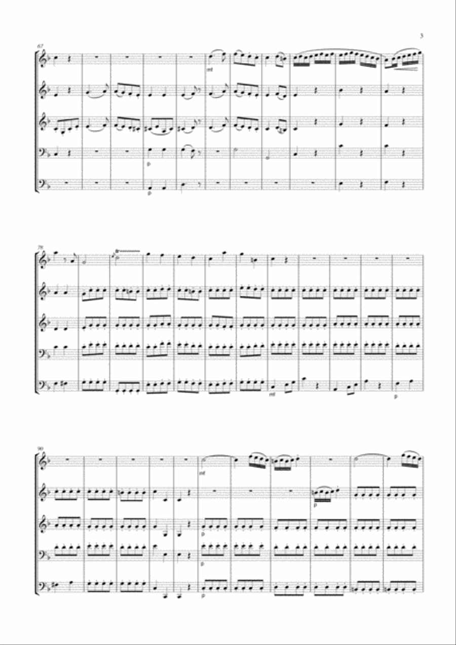 Alleluia from 'Exsultate, jubilate' K.165 (Mozart) Brass Ensemble scores gallery preview page 4