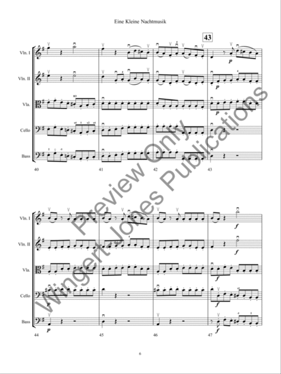 Eine Kleine Nachtsmusik Eine Kleine Nachtsmusik String Orchestra scores gallery preview page 9
