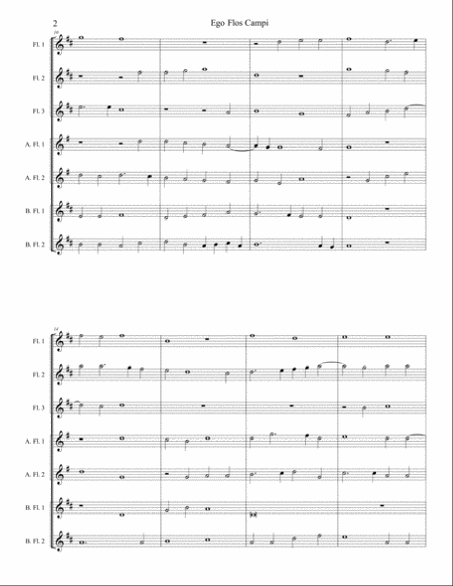 Ego Flos Campi Woodwind Ensemble scores gallery preview page 3