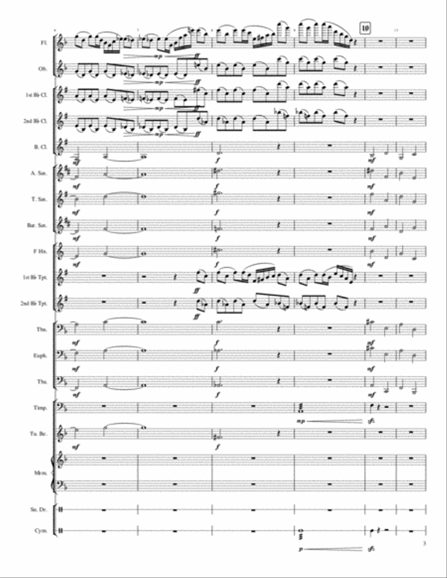 A Loss is a New Beginning Concert Band scores gallery preview page 3