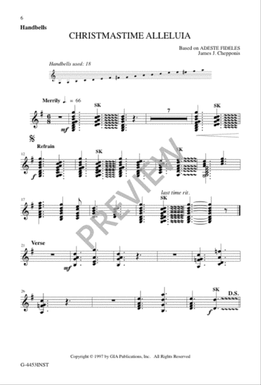Christmastime Alleluia 4-Part scores gallery preview page 6