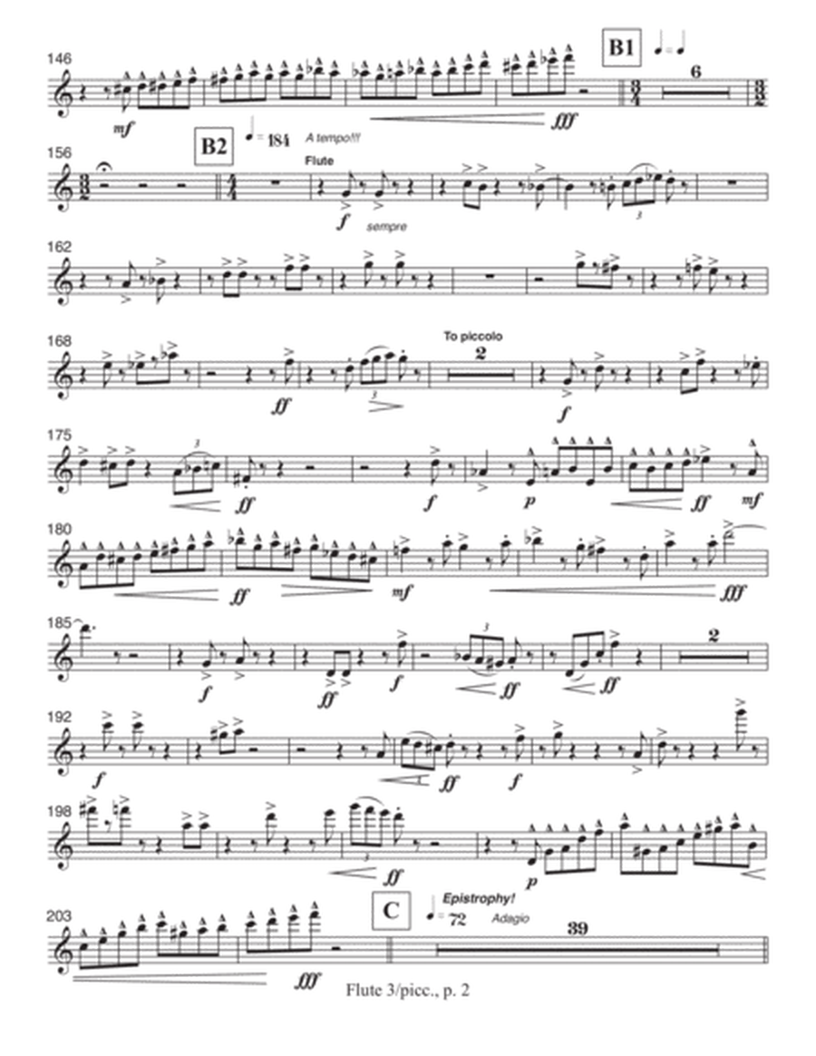 Concerto for Orchestra, opus 111 (2005) Flute part 3/picc.