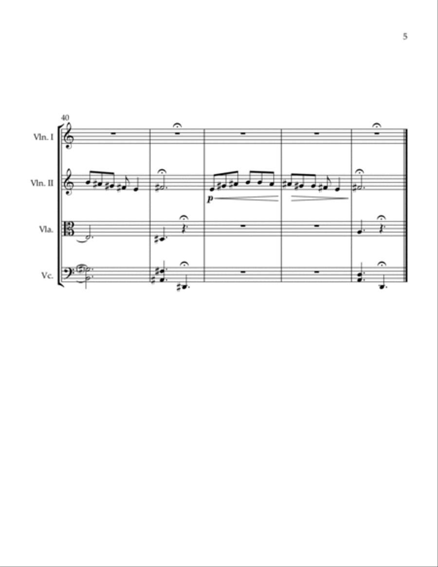 3 Quartets Sweet Summer Breeze The Strong Farmer Remembrance String Quartet scores gallery preview page 5
