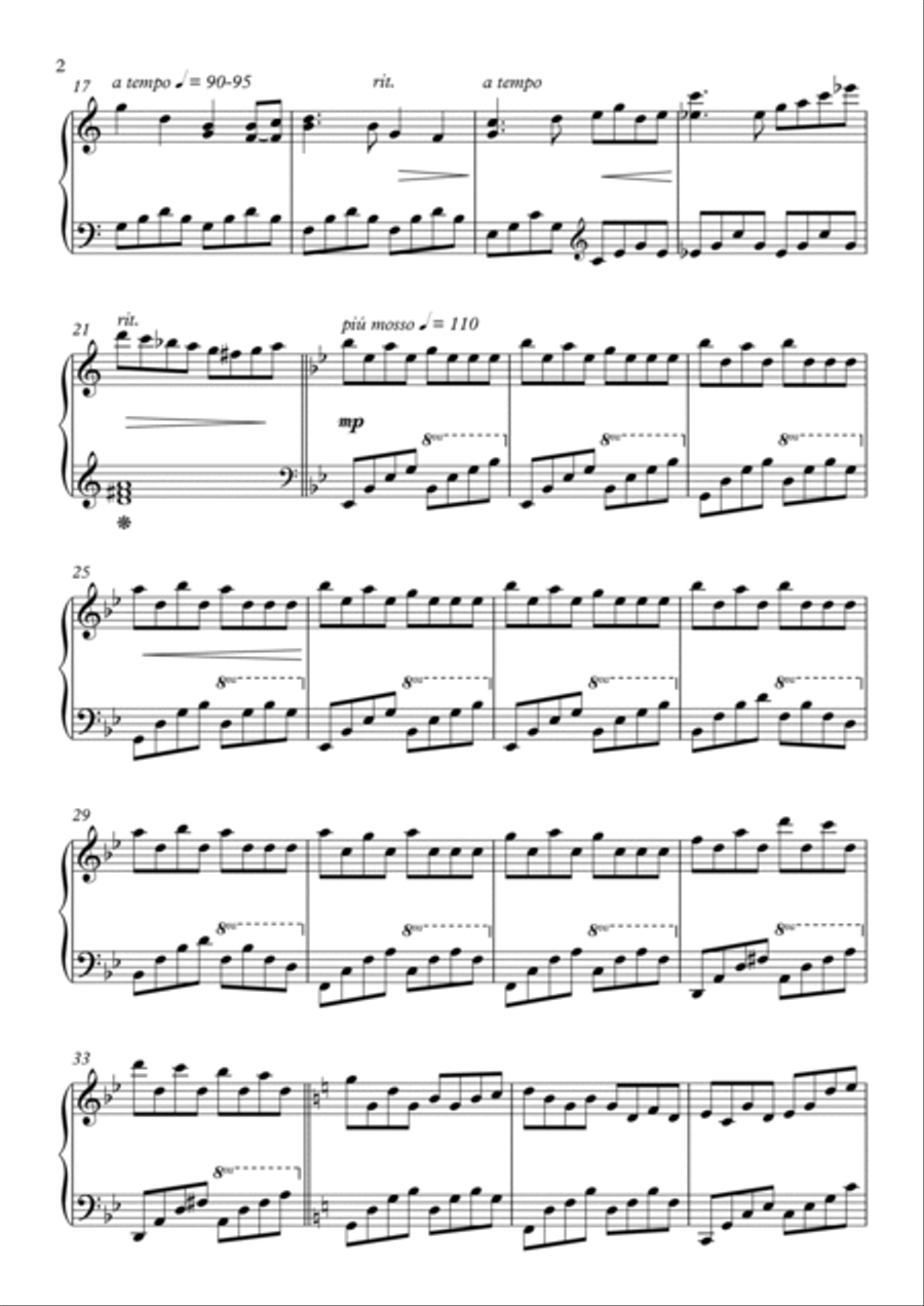 Elegie für den ausklingenden Sommer (Elegy For The Fading Summer) Piano Solo scores gallery preview page 2