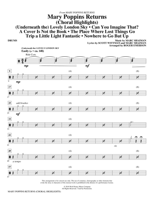 Mary Poppins Returns (Choral Highlights) (arr. Roger Emerson) - Drums