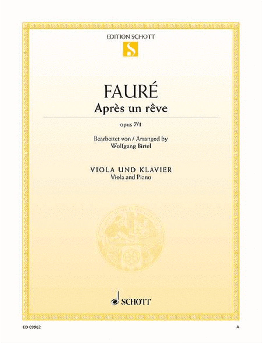 Après un rêve Piano Accompaniment scores gallery preview page 1