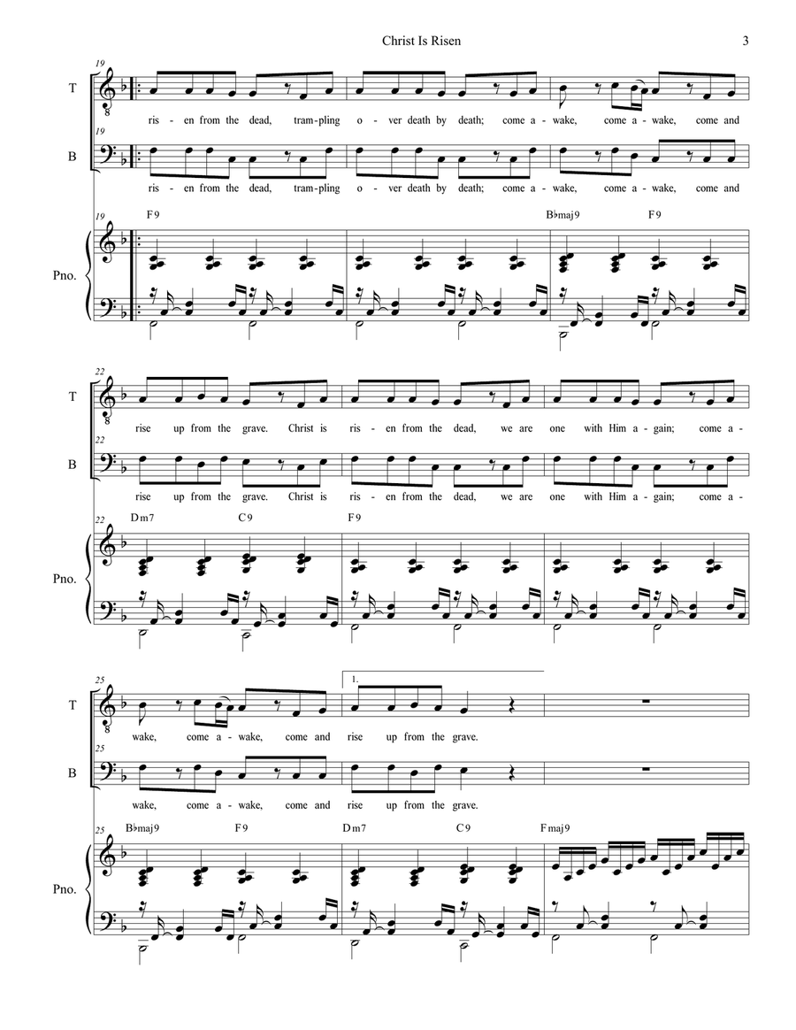 Christ Is Risen TB scores gallery preview page 3