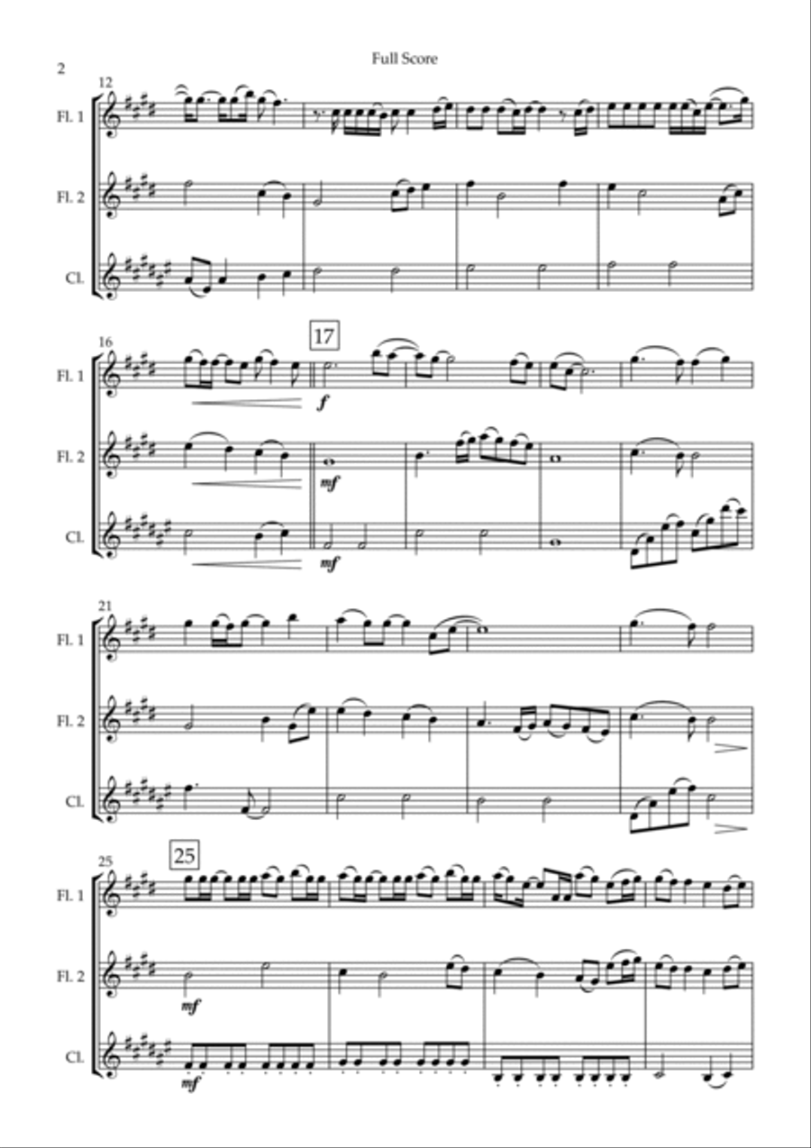 Always Woodwind Trio scores gallery preview page 2