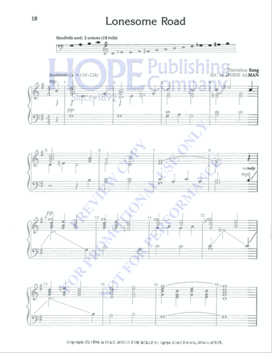 Folk Songs for Bells Folk Songs for Bells 2-Octaves scores gallery preview page 19