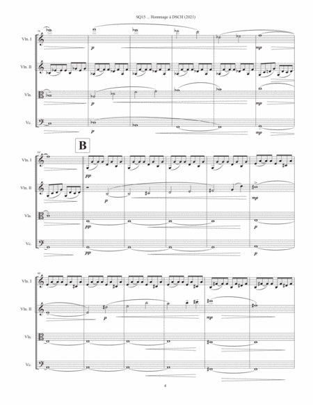 SQ15 ... Hommage à DSCH (2021) for string quartet