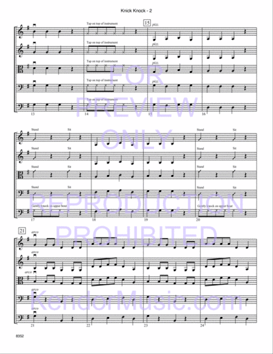 Knick Knock String Orchestra scores gallery preview page 3