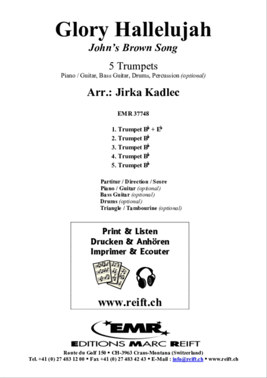 Glory Hallelujah Trumpet scores gallery preview page 2