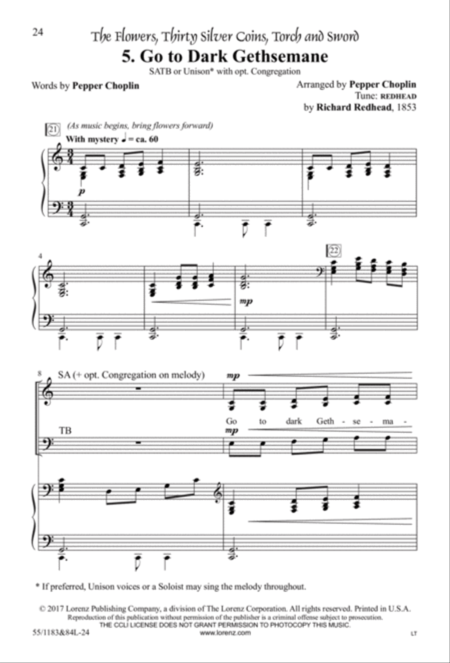 Come to the Cross and Remember - SATB with Performance CD image number null