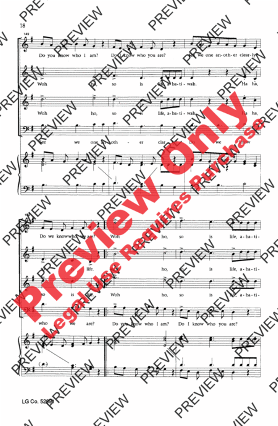 Turn the World Around 4-Part scores gallery preview page 17