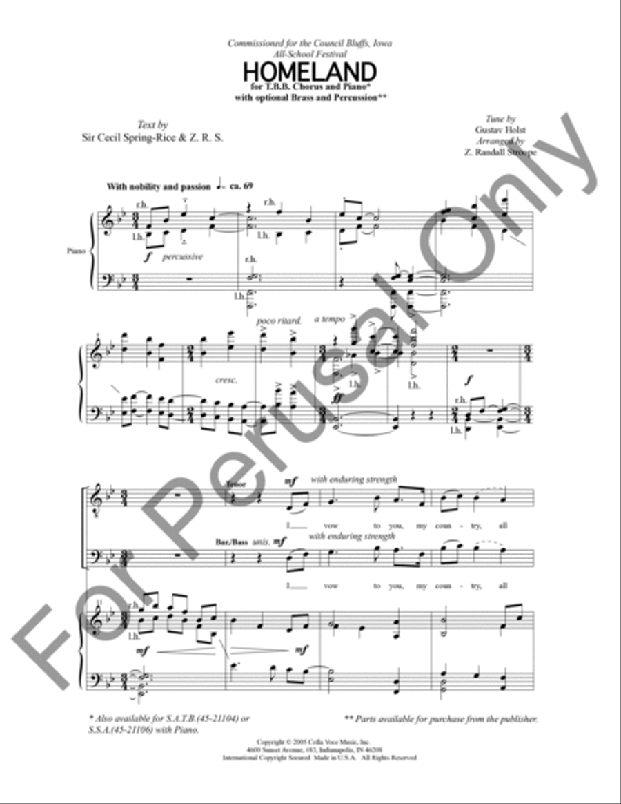 Homeland (Choral Score) TTBB scores gallery preview page 2