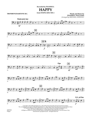 Happy (from Despicable Me 2) - Trombone/Baritone B.C.