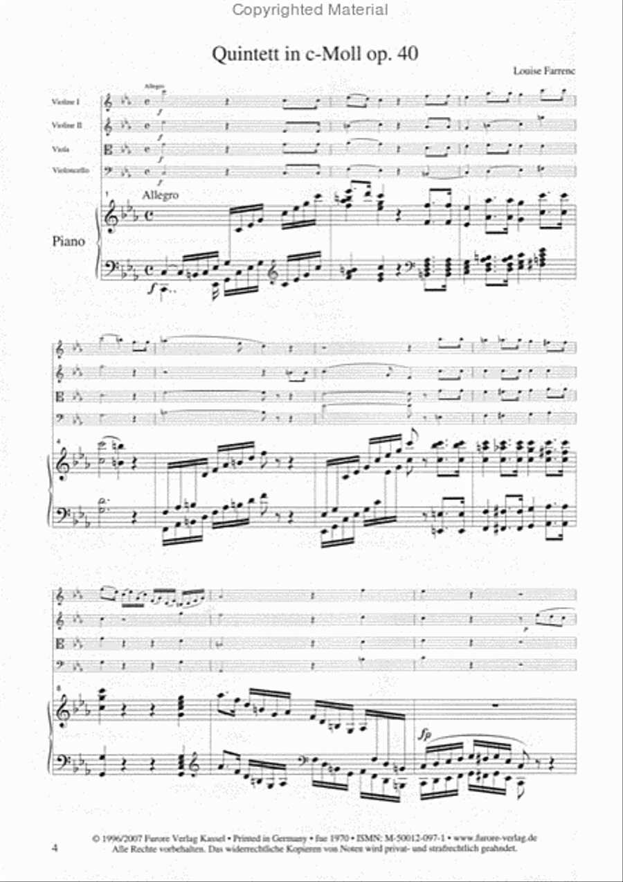 Klavierquintett c-Moll op.40 Piano Quintet scores gallery preview page 2