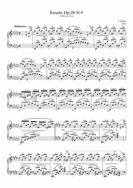 Op.28 Etude N.9 E Flat Minor Moderato