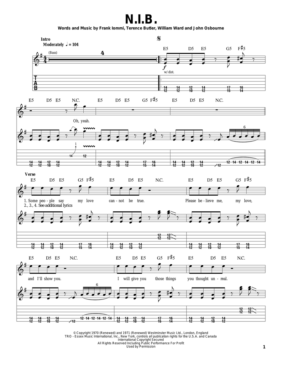 N.I.B. N.I.B. Acoustic Guitar scores gallery preview page 1