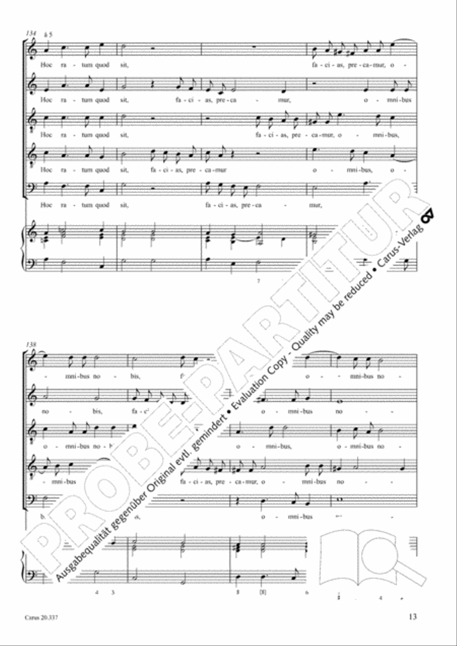 Aufer immensam, aufer, Deus SATTB scores gallery preview page 13