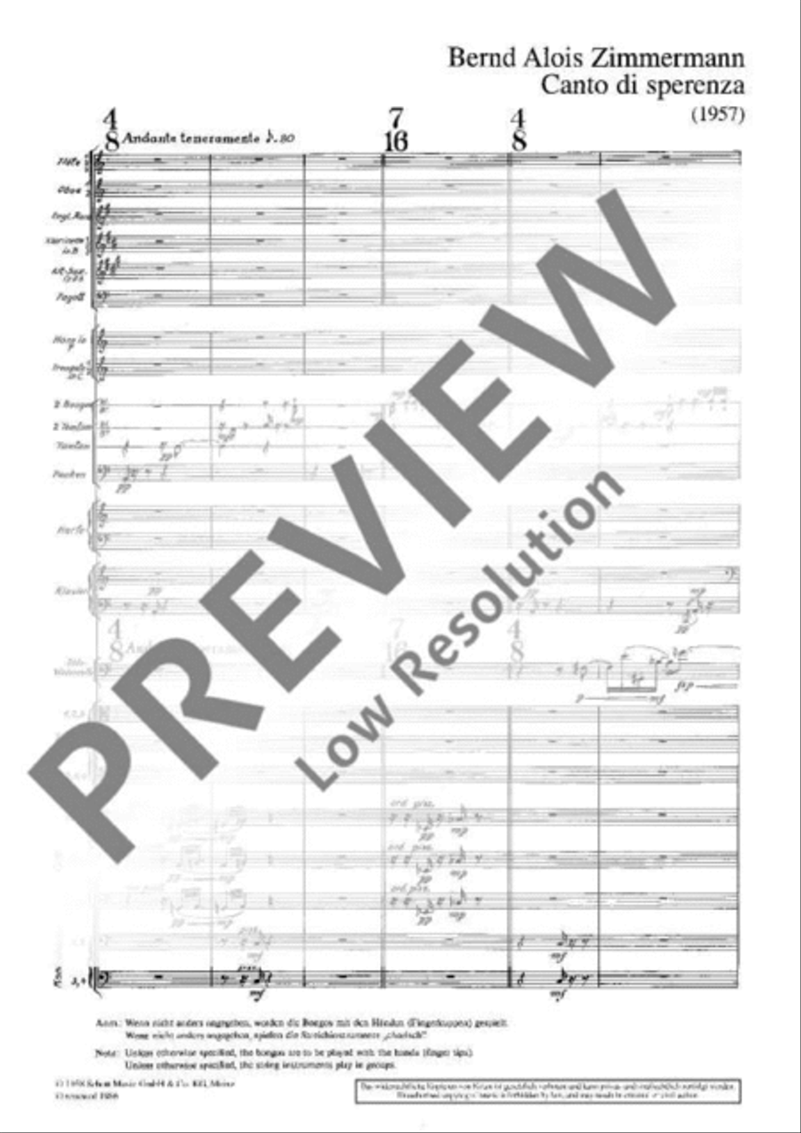 Canto di Speranza Canto di Speranza Chamber Orchestra scores gallery preview page 8