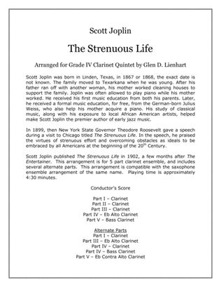 The Strenuous Life (Clarinets)