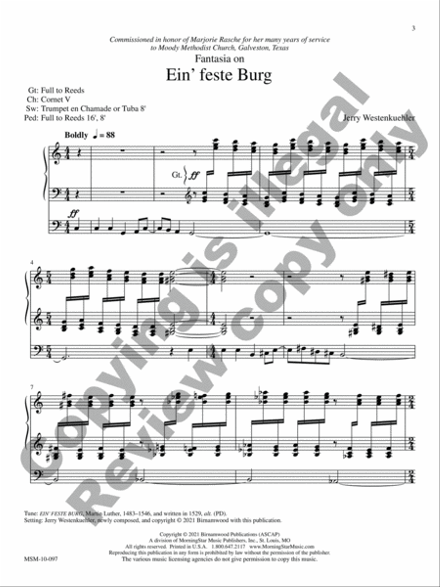 A Mighty Fortress Organ scores gallery preview page 3