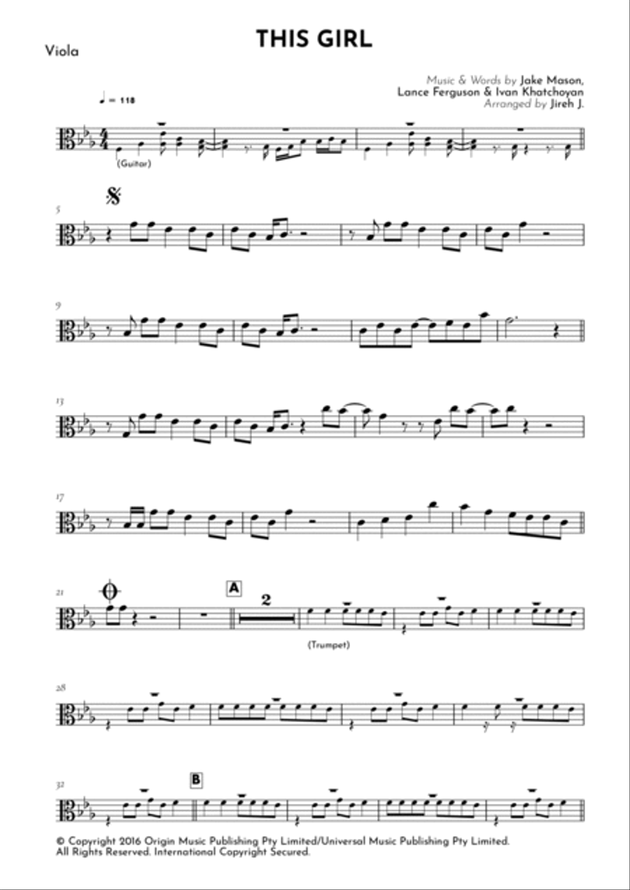 This Girl This Girl Viola Solo scores gallery preview page 2
