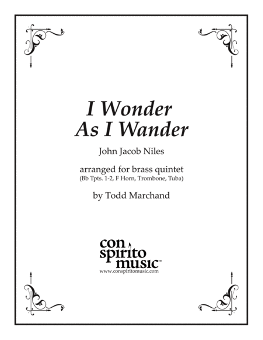 I Wonder As I Wander Horn scores gallery preview page 1
