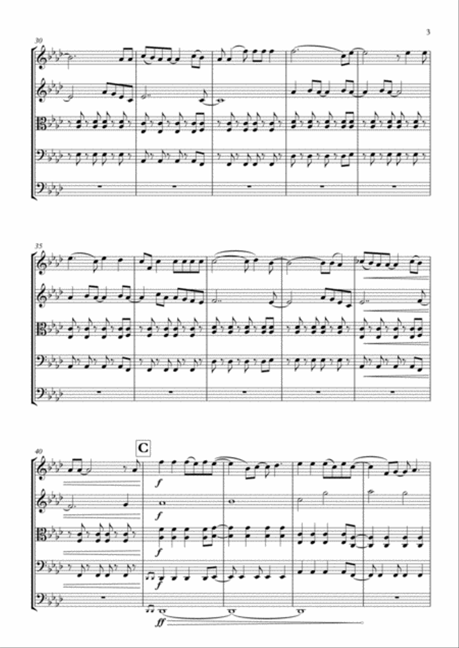 Viva La Vida String Quintet scores gallery preview page 3