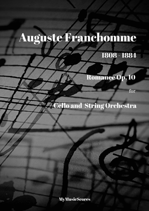 Book cover for Franchomme Romance Op 10 for Cello & String Orchestra