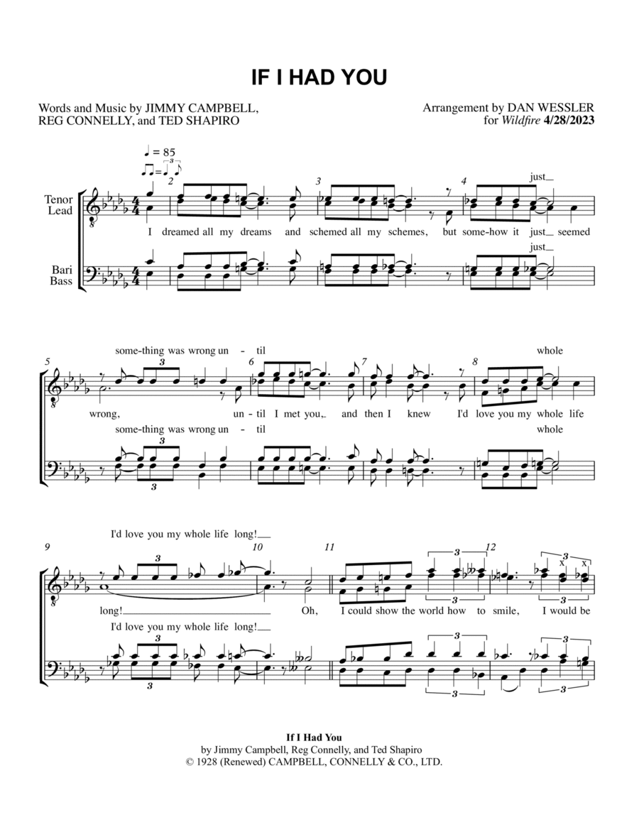 If I Had You TTBB scores gallery preview page 1